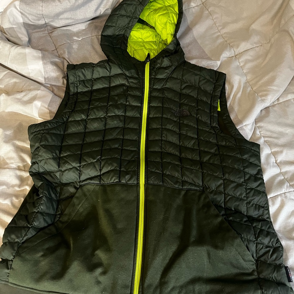 The North Face Neon Green Quilted Vest